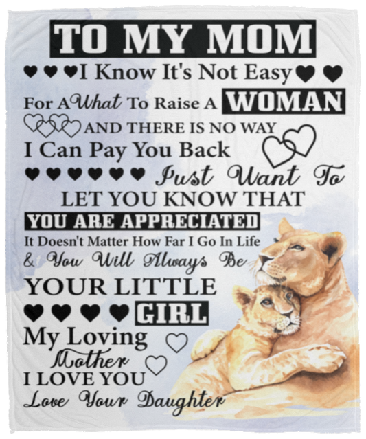 To My Mom - "You Are Appreciated" Blanket