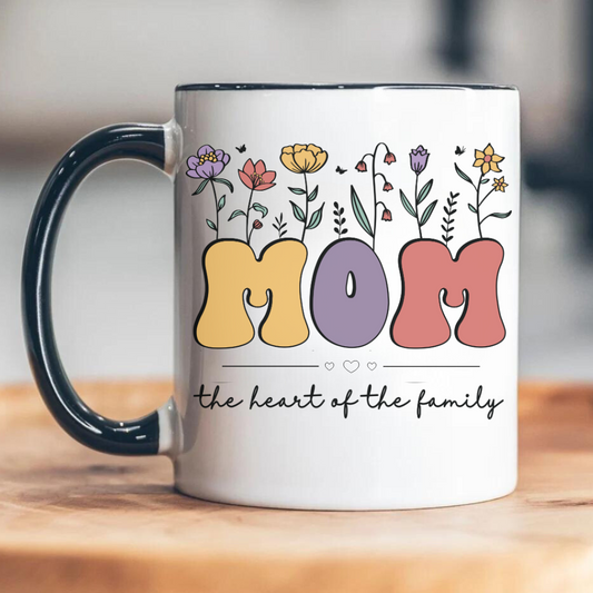 Mom - The Heart of the Family Coffee Mug