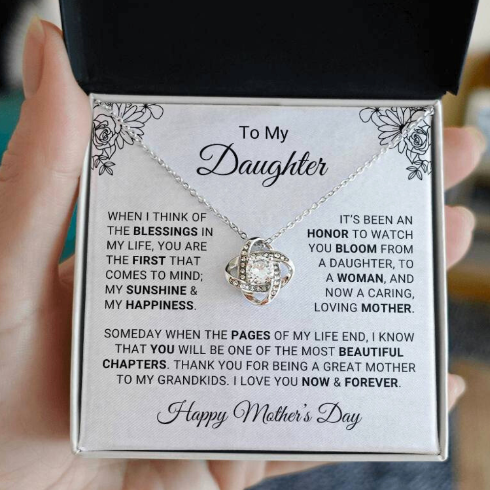 Daughter Mother's Day Gift - Great Mother - Love Knot Necklace