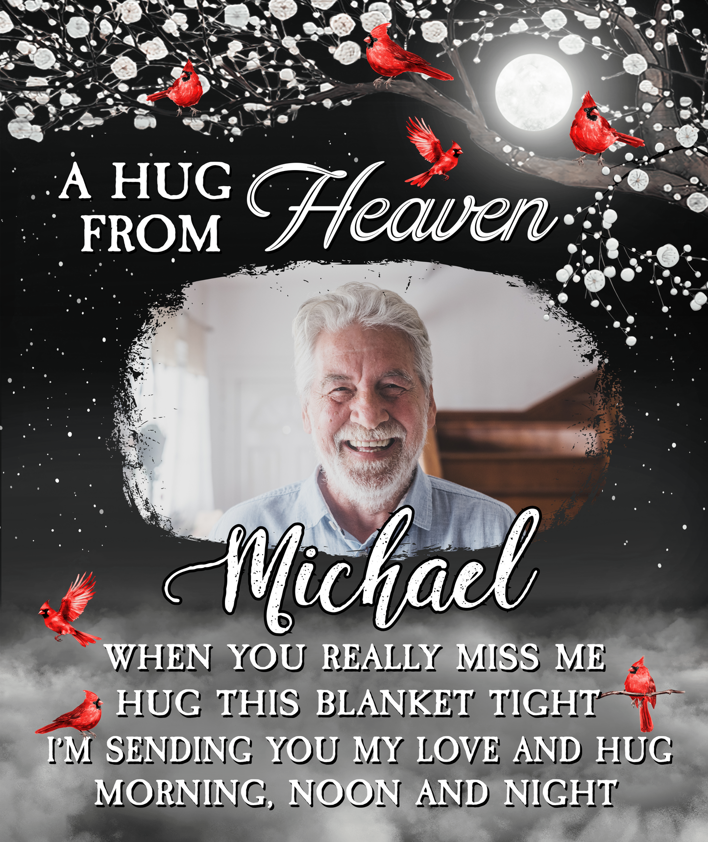 A Hug From Heaven - Personalized Photo Blanket