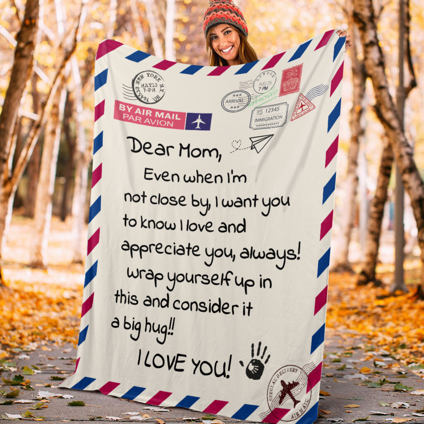 Dear Mom, I Love You Cozy Fleece Blanket