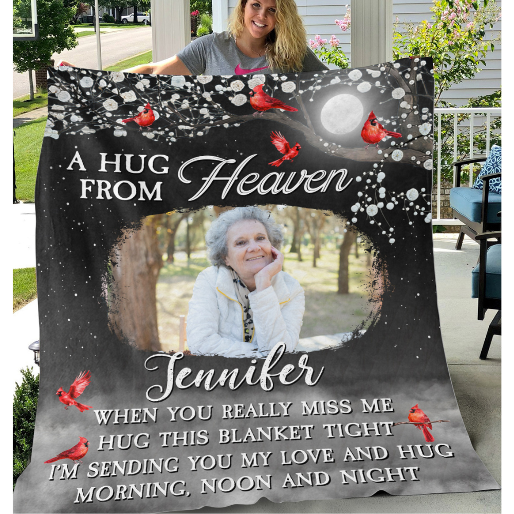 A Hug From Heaven - Personalized Photo Blanket