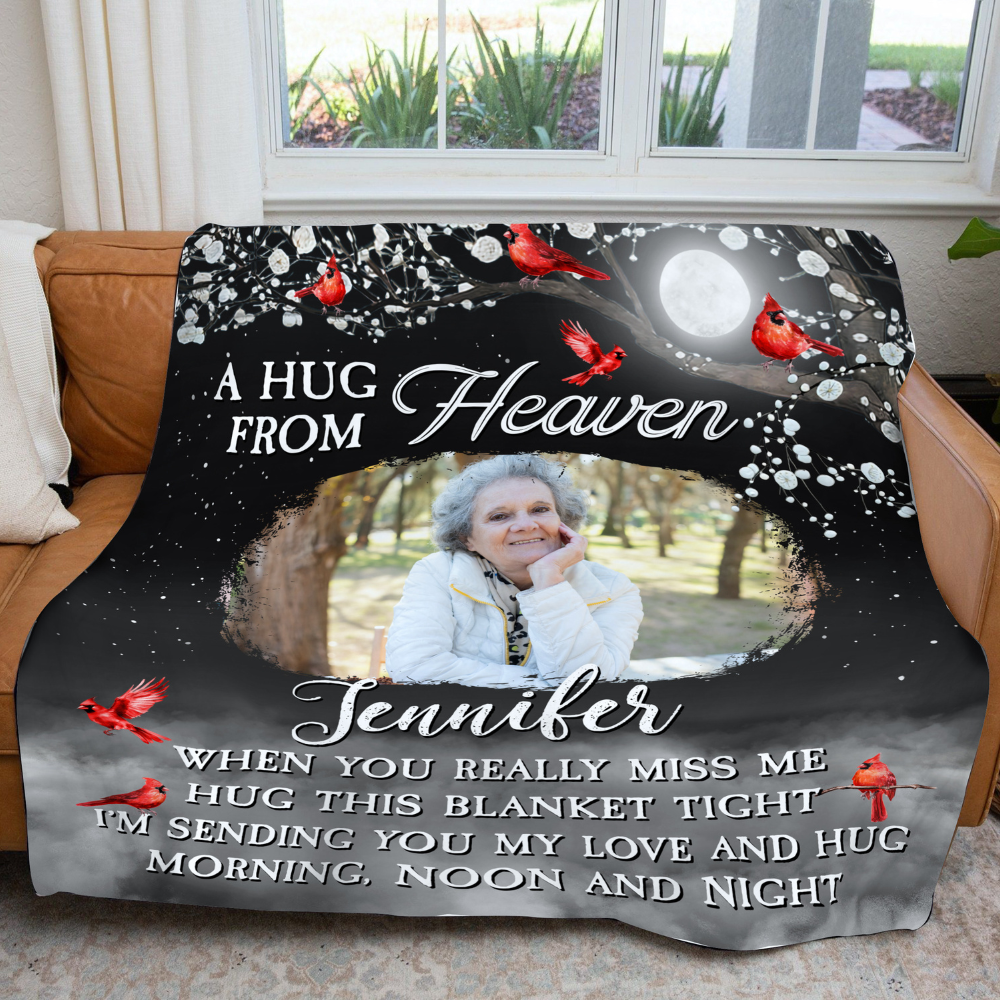 A Hug From Heaven - Personalized Photo Blanket