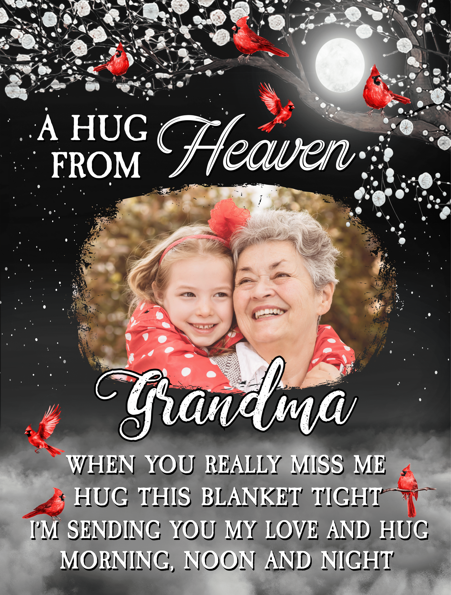 A Hug From Heaven - Personalized Photo Blanket