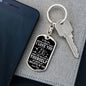 To My Son - "I Believe In You" Dog Tag Keychain