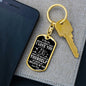 To My Son - "I Believe In You" Dog Tag Keychain