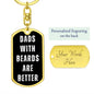 Dad - Dads With Beards Dog Tag Keychain