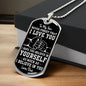 To My Son - "I Believe in You - Love Dad" Dog Tag Necklace