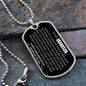 To My Grandson - "Just Go Forth & Aim For The Skies" Dog Tag Necklace