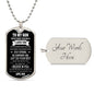 To My Son - "Never Forget I Love You" Dog Tag Necklace