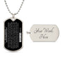 To My Grandson - "Just Go Forth & Aim For The Skies" Dog Tag Necklace
