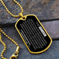 To My Grandson - "Just Go Forth & Aim For The Skies" Dog Tag Necklace