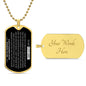 To My Grandson - "Just Go Forth & Aim For The Skies" Dog Tag Necklace