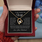 To My Smokin' Hot Wife - "I Want To Be Your Last Everything" Heart Necklace