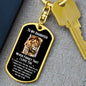 To My Daughter - "Never Forget That I Love You" Dog Tag Keychain