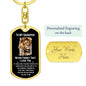 To My Daughter - "Never Forget That I Love You" Dog Tag Keychain