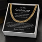 Personalized To My Soulmate - "I Love You The Most" Chain Necklace
