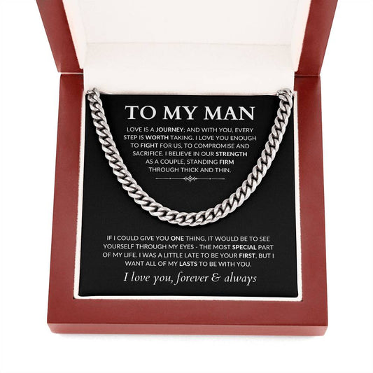 "To My Man - Every Step With You" Cuban Link Chain