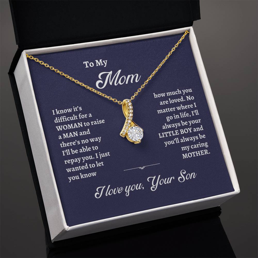 To My Mom - You Are Loved Alluring Beauty Necklace