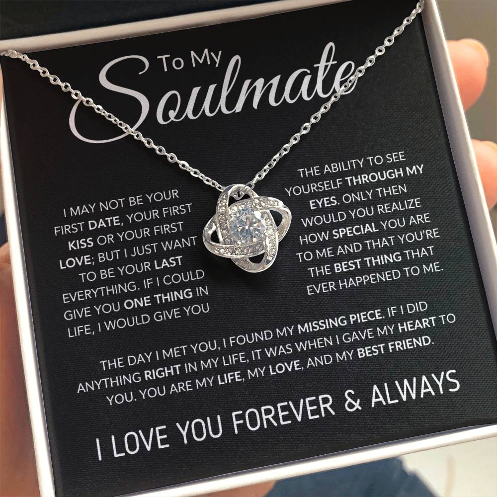 To My Soulmate - "My Life, Love & Best Friend" Sparkling Pendant