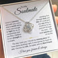 "To My Soulmate - My Missing Piece" Love Knot Necklace
