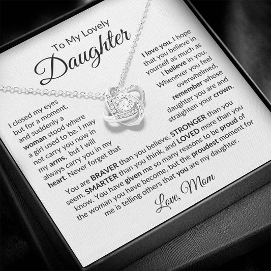 To My Daughter - "I Will Always Carry You in My Heart" Necklace Gift Set