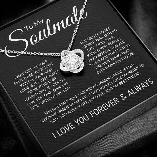 To My Soulmate - "My Life, Love & Best Friend" Sparkling Pendant