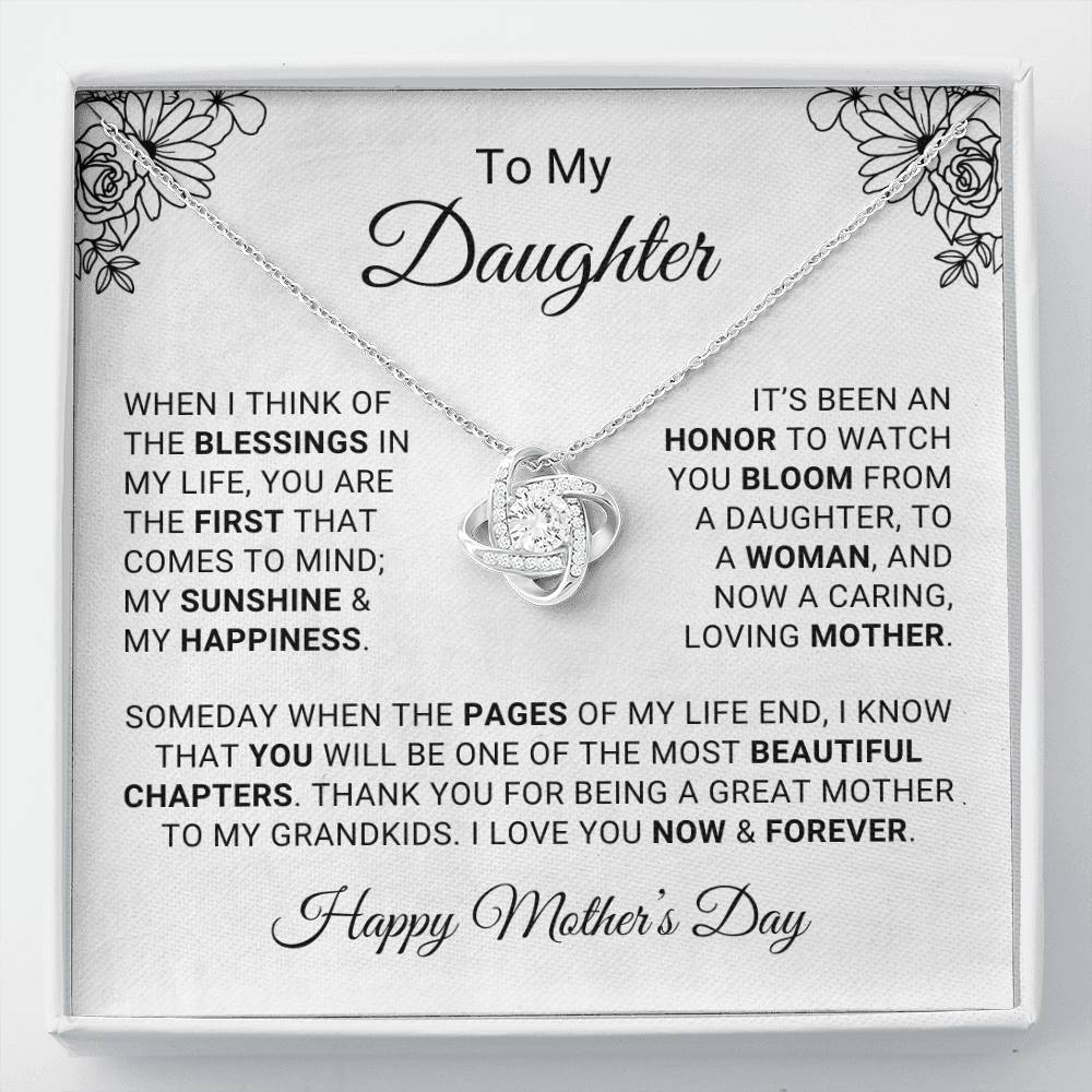 Daughter Mother's Day Gift - Great Mother - Love Knot Necklace