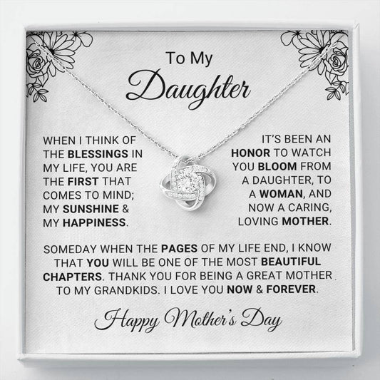 Daughter Mother's Day Gift - Great Mother - Love Knot Necklace