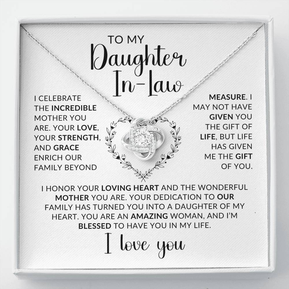 To My Daughter in Law - Love Knot Necklace