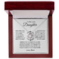 To My Lovely Daughter - "Beautiful Chapters, From Mom" Necklace