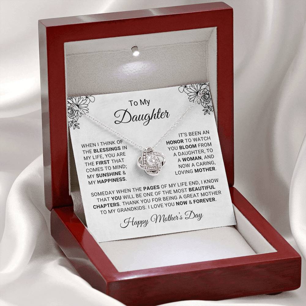 Daughter Mother's Day Gift - Great Mother - Love Knot Necklace