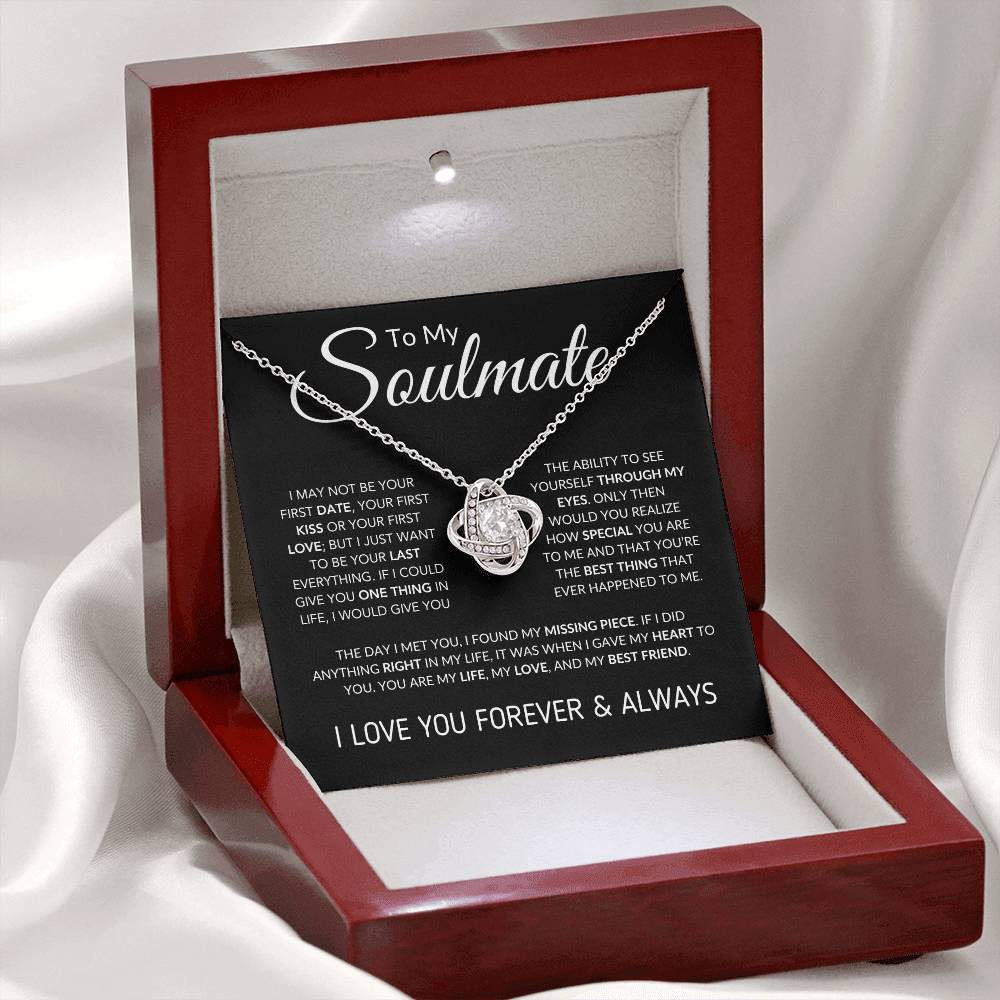 To My Soulmate - "My Life, Love & Best Friend" Sparkling Pendant