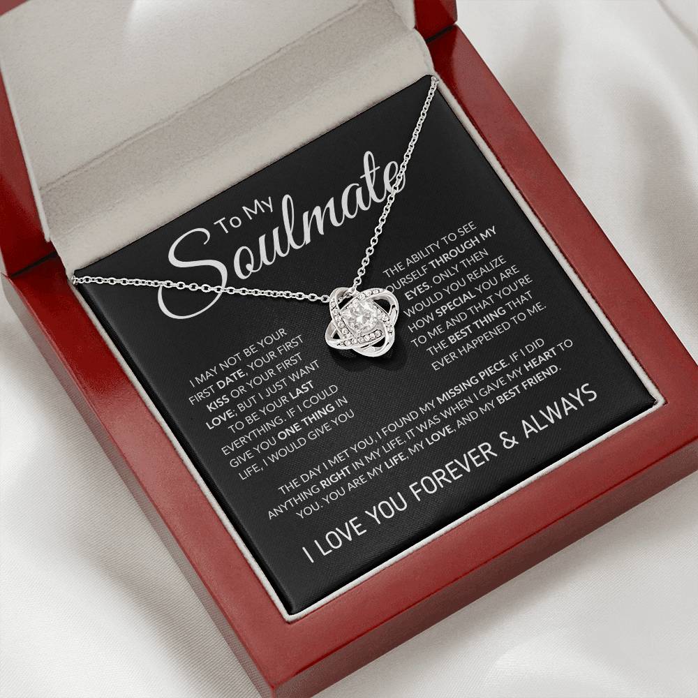 To My Soulmate - "My Life, Love & Best Friend" Sparkling Pendant