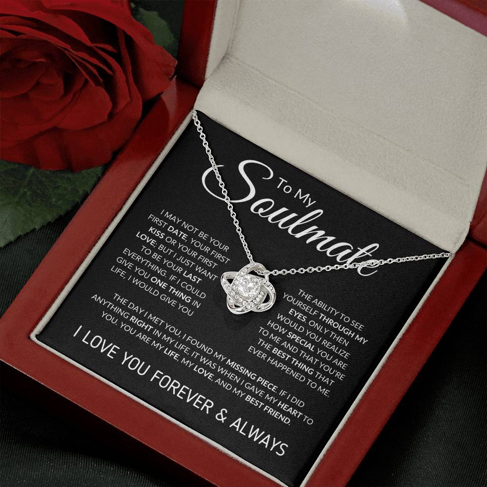 To My Soulmate - "My Life, Love & Best Friend" Sparkling Pendant