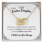 To My Badass Daughter - "Straighten Your Crown" Interlocking Hearts Necklace