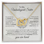 To My Unbiological Sister - "You Are Loved" Interlocking Hearts Necklace