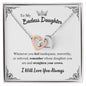 To My Badass Daughter - "Straighten Your Crown" Interlocking Hearts Necklace