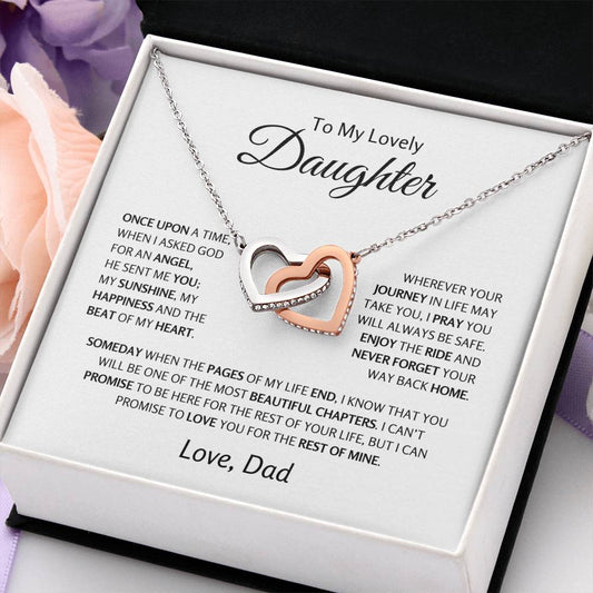 To My Lovely Daughter - "Beautiful Chapters - Love Dad" Necklace