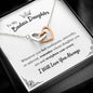 To My Badass Daughter - "Straighten Your Crown" Interlocking Hearts Necklace