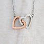 To My Beautiful Granddaughter - Personalized Interlocking Hearts Necklace