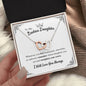 To My Badass Daughter - "Straighten Your Crown" Interlocking Hearts Necklace