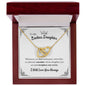 To My Badass Daughter - "Straighten Your Crown" Interlocking Hearts Necklace