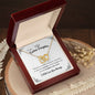 To My Badass Daughter - "Straighten Your Crown" Interlocking Hearts Necklace