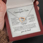To My Unbiological Sister - "You Are Loved" Interlocking Hearts Necklace