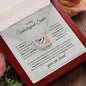 To My Unbiological Sister - "You Are Loved" Interlocking Hearts Necklace