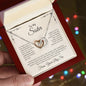Personalized To My Sister - "Unbreakable Bond" Interlocking Hearts Necklace