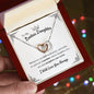 To My Badass Daughter - "Straighten Your Crown" Interlocking Hearts Necklace