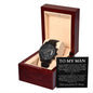 "To My Man - Every Step With You" Black Chronograph Watch