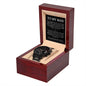 "To My Man - Every Step With You" Black Chronograph Watch